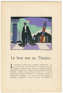 Le Bon Ton au Théâtre., 1919 - Brunelleschi La Guirlande, Venice, Texte par André Brulé, 4 pages