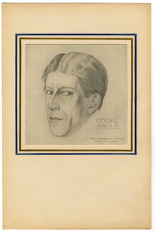 Umberto Brunelleschi 1919 André Brulé, Portrait, Unpublished Drawing