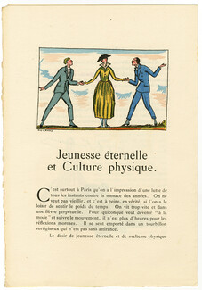 Jeunesse éternelle et Culture Physique., 1920 - Guy Arnoux La Guirlande, Texte par André de Fouquières, 4 pages
