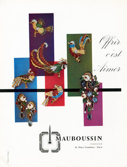 Mauboussin 1960 Animals Clips, Earrings, Brooch