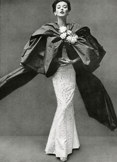 Balenciaga 1951 Evening Gown, Cape, Photo Richard Avedon