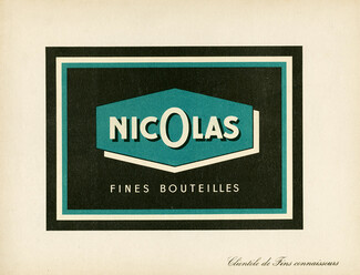 Nicolas 1953 fines Bouteilles, wine