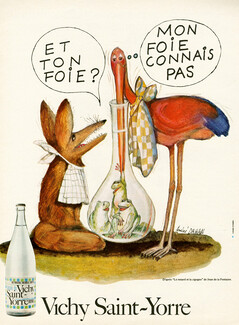 Vichy Saint-Yorre (Water) 1974 The fox and the Stork, Jean de la Fontaine, André Dahan
