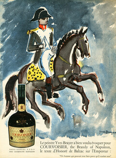 Courvoisier (Brandy) 1952 Napoleon, Horse, Texte de Honoré de Balzac, Yves Brayer