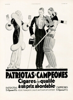 Patriotas & Campeones (Cigarettes, Tobacco Smoking) 1932 Ice Hockey, René Vincent
