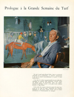 Raoul Dufy 1950 "Prologue à la Grande Semaine du Turf" Horse Racing