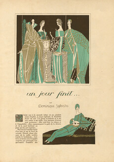 Un jour finit..., 1921 - Benito Oriental Style Fashion, Pajamas, Kimonos, Hookah, Text by Dominique Sylvaire, 4 pages