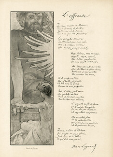 Alfons Mucha 1898 "L'Offrande" Marc Legrand
