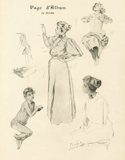 Alfons Mucha 1896 Page d'Album