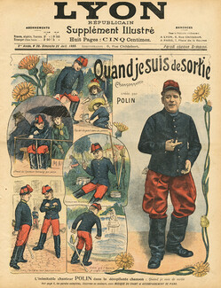 Polin (Singer) 1903 Chansonnette "Quand je suis de sortie" Ditty, Lyrics of Rimbault, Music of Emile Spencer, 2 pages