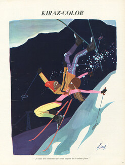 Edmond Kiraz 1971 Skiing