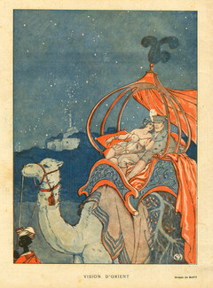 Savy 1918 Vision d'Orient, Lover on a Camel, Oriental Girl