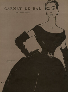 Christian Dior 1953 "Carnet de Bal" Pierre Simon