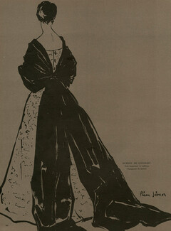 Hubert de Givenchy 1953 "Carnet de Bal" Pierre Simon, Bodin (Fabric)