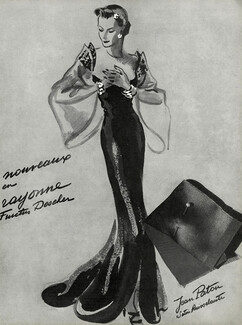 Jean Patou 1936 Coudurier Fructus Descher, Evening Gown
