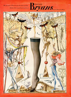 Bryans (Stockings) 1945 Stockings Hosiery, Salvador Dali, Surrealism