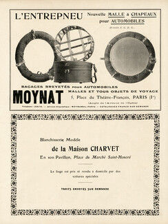 Moynat 1906 L'Entrepneu, "Malle à Chapeaux pour Automobiles"