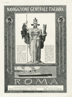 Navigazione Generale Italiana (Ship Company) 1926 "Roma", Transatlantic Liner