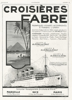 Croisières Fabre (Ship Company) 1928 "Providence", Transatlantic Liner, Egypt
