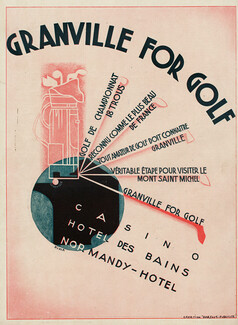 Granville for Golf 1930 Xima, Hotel des Bains, Normandy Hotel