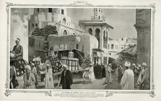 Egypt 1907 Arab wedding procession in Souk