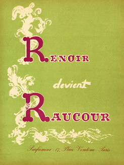 Renoir devient Raucour (Perfumes) 1946