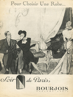 Bourjois (Perfumes) 1946 Soir De Paris, Pierre Mourgue, Fashion Show