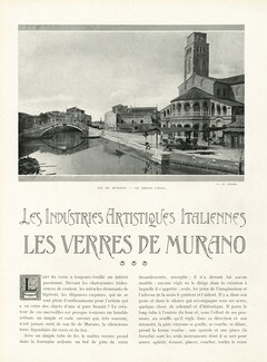 Les Verres de Murano, 1922 - History, Italy, Texte par Giulio Lorenzetti, 8 pages