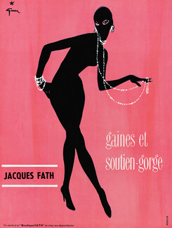 Jacques Fath (Lingerie) 1965 René Gruau
