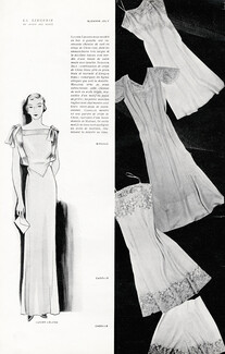 Cadolle, Suzanne Joly, Olga Hitrovo, Marguerite Jay, Gloriane, Lelong, Molyneux 1934 Nightgowns