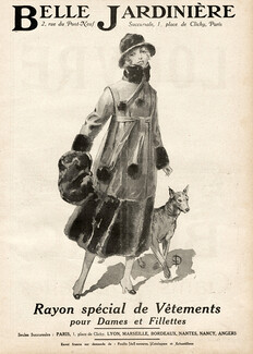 Belle Jardinière (Department Store) 1918 Fashion Illustration, Coat