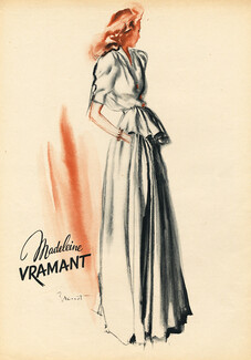 Madeleine Vramant 1945 Evening Gown, Brénot