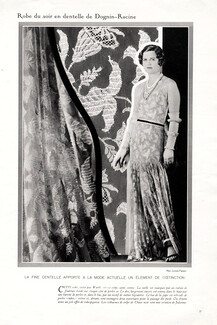 Worth 1931 Dognin-Racine, Lace Evening Gown, Photo Lecram-Vigneau