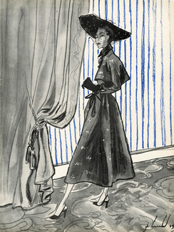 Pierre Louchel 1949 Summer Dress