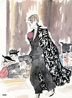 Christian Dior 1985 Fashion Show, Hippolyte Romain, Suit, Coat