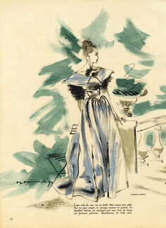Jeanne Lanvin 1947 Evening Gown Demachy