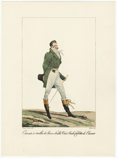 Horace Vernet 1810-1818 Incroyables et Merveilleuses, 19th Century Costume, Fashion Plates (Man), Dandy. Reprint, Editions Rombaldi 1957
