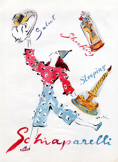 Schiaparelli (Perfumes) 1942 Shocking, Sleeping, Salut, Marcel Vertès, Clown