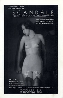 Scandale (Lingerie) 1933 Girdle Topless, Photo Blanc & Demilly