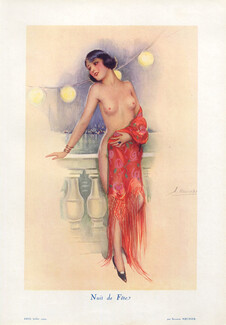 Suzanne Meunier 1929 Nuit de fête, Topless