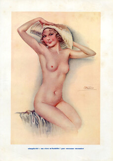 Suzanne Meunier 1930 Simplicité, Un rien m'habille, Nude