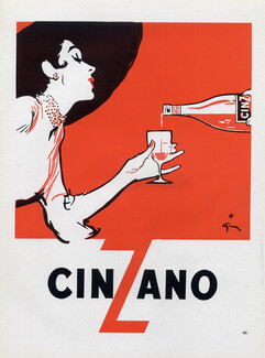 Cinzano (Drinks) 1954 René Gruau