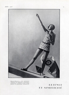 Jeanne Lanvin 1928 Photo George Hoyningen-Huene, Beachwear