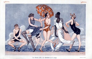 Georges Pavis 1926 Le charleston sur la plage, Dancing on the beach