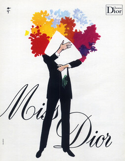 Christian Dior (Perfumes) 1971 René Gruau, Miss Dior