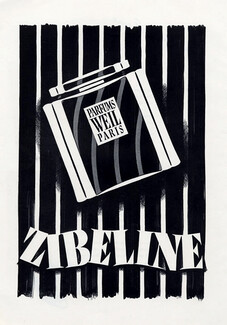 Weil (Perfumes) 1936 Zibeline Art Deco Style