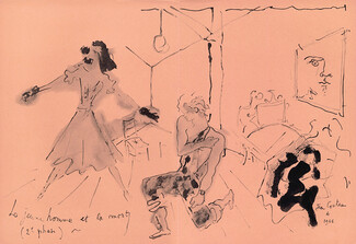 Jean Cocteau 1946 "Le Jeune Homme et la Mort" Theatre costumes