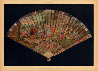 Painted fans 1947 Eventail en vernis Martin sur ivoire (XVIIIe siècle)