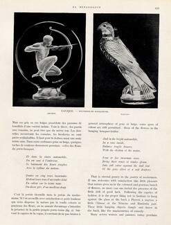 Lalique 1932 Bouchons de radiateurs, Crystal Bird