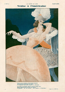 Fabius Lorenzi 1920 "Venise à l'Américaine'' American Masquerade ball